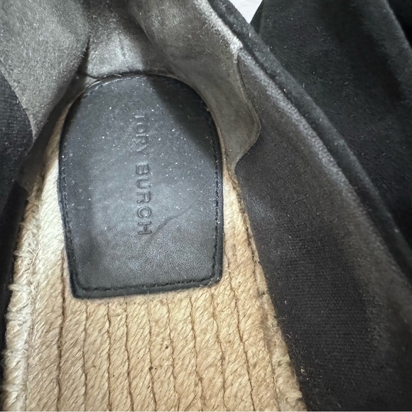 Tory Burch Embellished Espadrille Suede Jewel Perfect Black/Diamond Size 10.5 - Picture 9 of 16